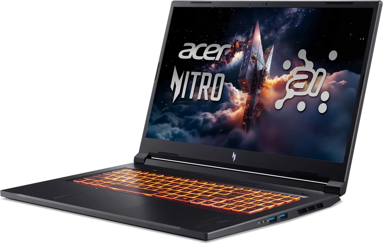 Acer Nitro V 17 AI, 17,3", R7, GeForce RTX 5070 260, 32 GB, 1 TB, Black