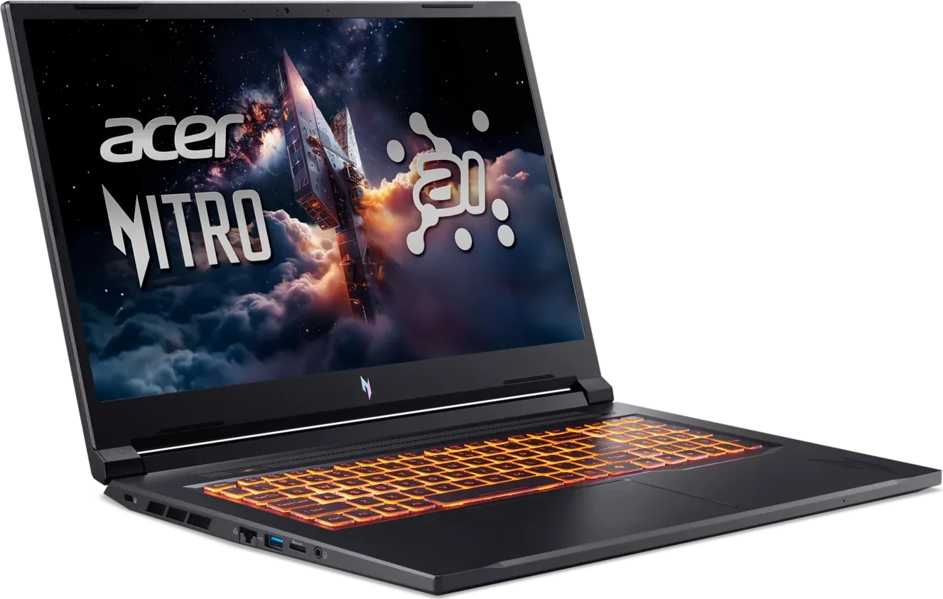 Acer Nitro V 17 AI, 17,3", R7, GeForce RTX 5070 260, 32 GB, 1 TB, Black